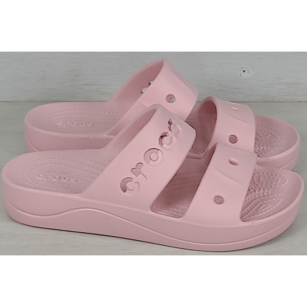 Crocs Classic Kelli Sandal Pink Two Strap Platform Slide 208188 Womens Size 7